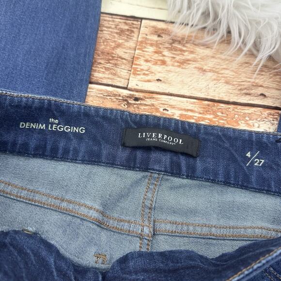 Liverpool Sienna The Denim Legging Pull-On Denim Jean 30" Inseam Size 4/27 - Picture 3 of 5